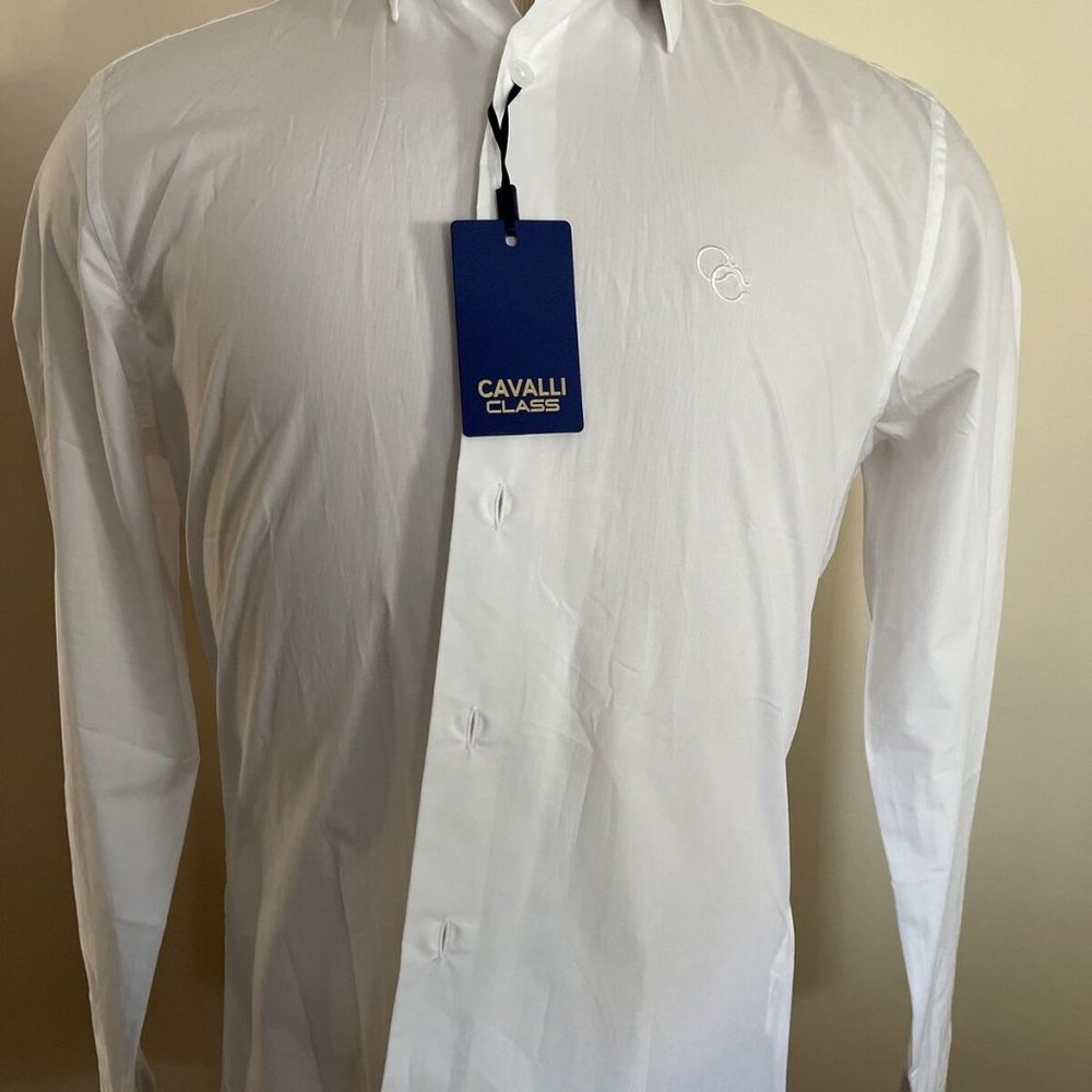 Brand new Cavalli Class men's white dress shirt